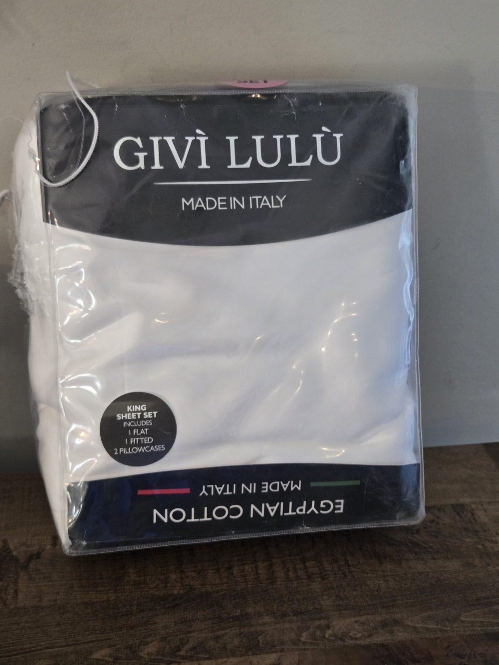 Givi Lulu King 600TC Sheet Set 100% Cotton Sateen Solid White Egyptian Cotton